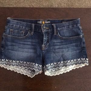 Lucky brand Riley Jean Short with Embroidery